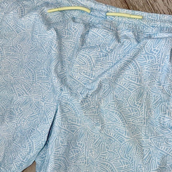 Birddogs swim trunks Bathing Suit blue white yellow trim  7” lined XXL New $80 - Picture 15 of 15